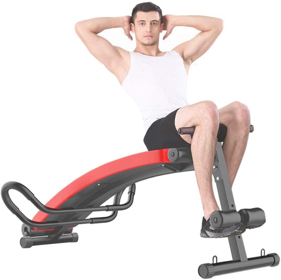 Adjustable Weight Bench, Utility Barbell Lifting Press Exercise Workout Bench for Home Strength Training Multi-Purpose Folding Flat Incline Decline Bench Sit up Abs Benchs with 2 Fitness Rope