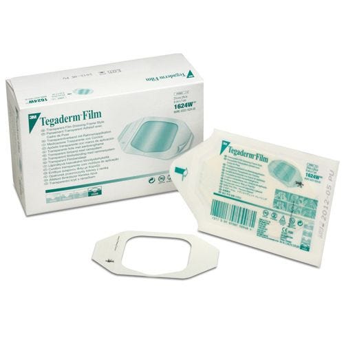 3M Tegaderm +Pad: 3.5" x 4", Transparent Border, 20 Count