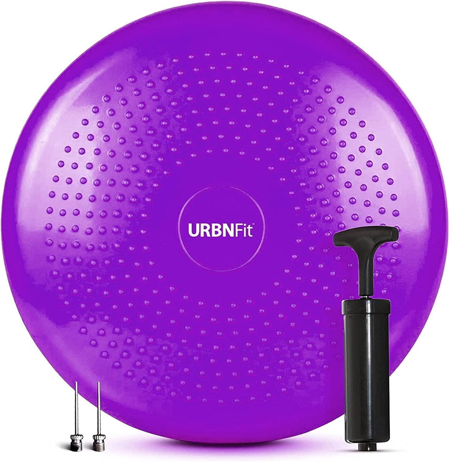 Urbnfit Wobble Cushion - Balance Disc for Core Stability, Strengthening, Physical Therapy Exercise, Office Chair or Kids Classroom - Sensory Wiggle Seat Pad W/ Air Pump