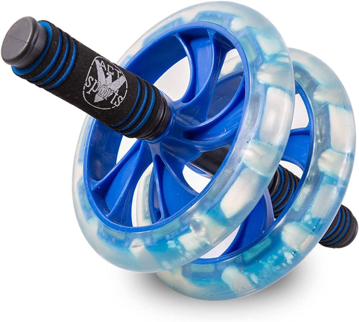 V-Act Sports AB Roller Wheel Exercise Equipment, Pro Kit with Knee Mattress, Sturdy Equipment for Core Workout , Men Women Abdominal Exercise Carver and Muscle Toner, Perfect for Home Gym