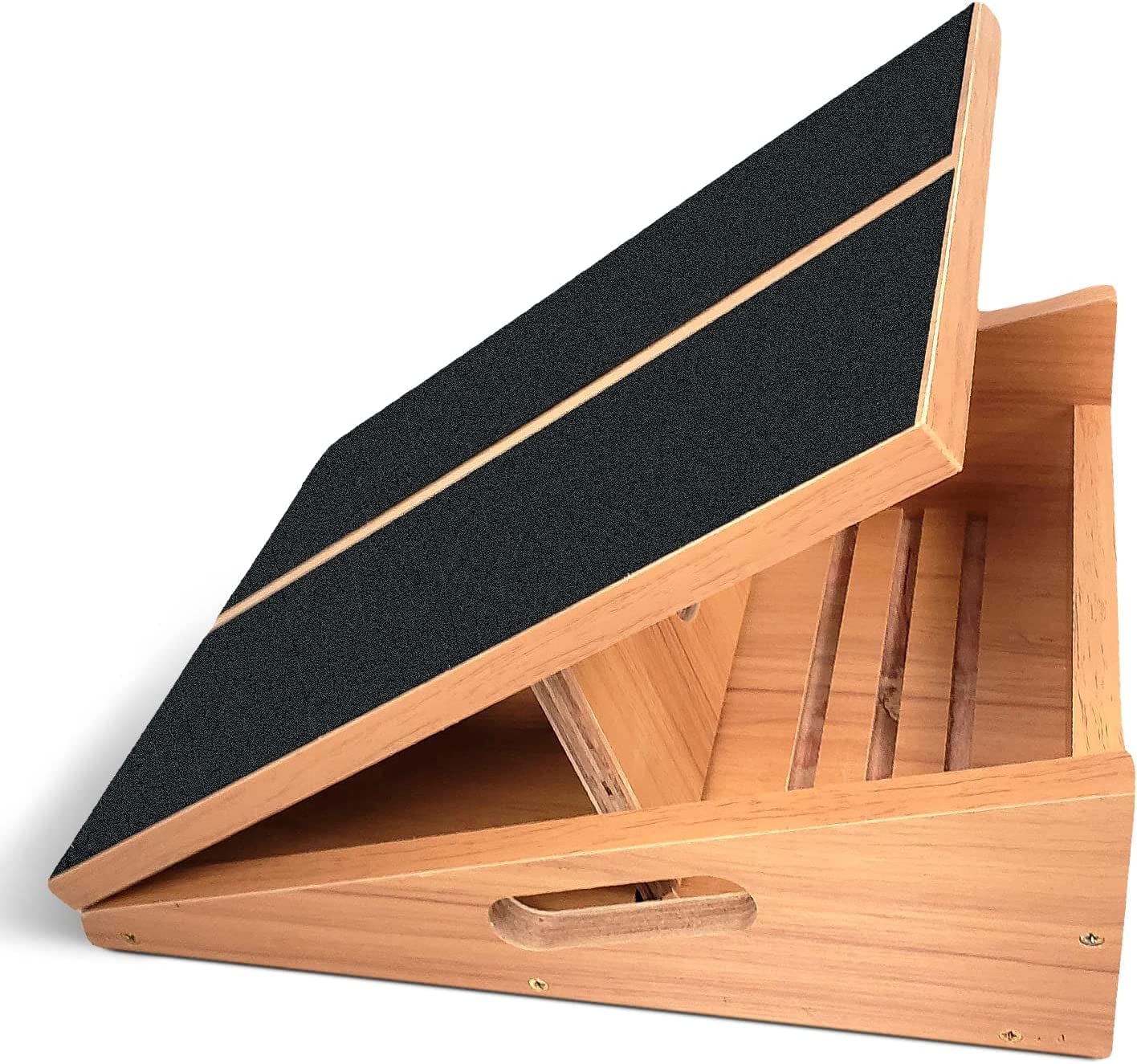 Wooden Calf Stretching Slant Board, Adjustable Wood Incline Board for Calf Stretching, Anti-Slip Surface, Foldable & Portable Convenient Design for Daily Use