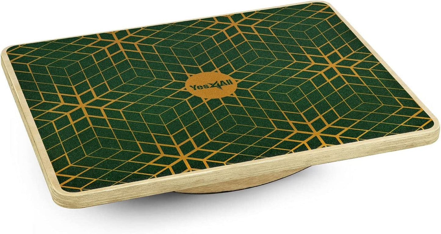 Yes4All Professional Rocker Balance Board for Physical Therapy - 17.5” Rocker Board, Rocker Wooden Balance Board for Standing Desk & Rehabilitation Exercises, Support up to 350Lbs