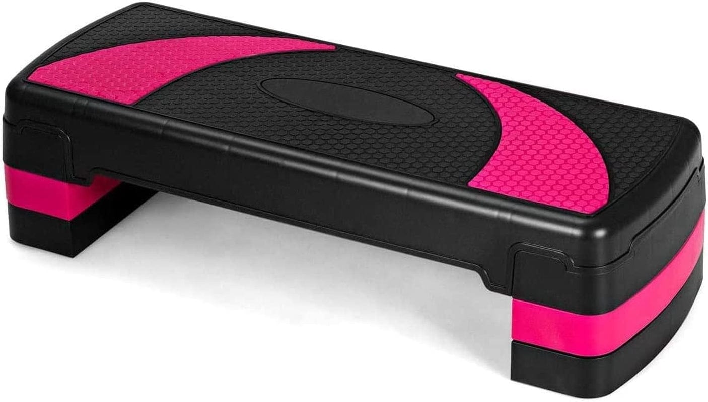Zimbala 31" Aerobic Step Platform, Height Adjustable Fitness Workout Step Platform Trainer, Non-Slip Surface, Exercise Stepper Deck with 4"-6"-8" Risers, Perfect for Gym, Home and Office