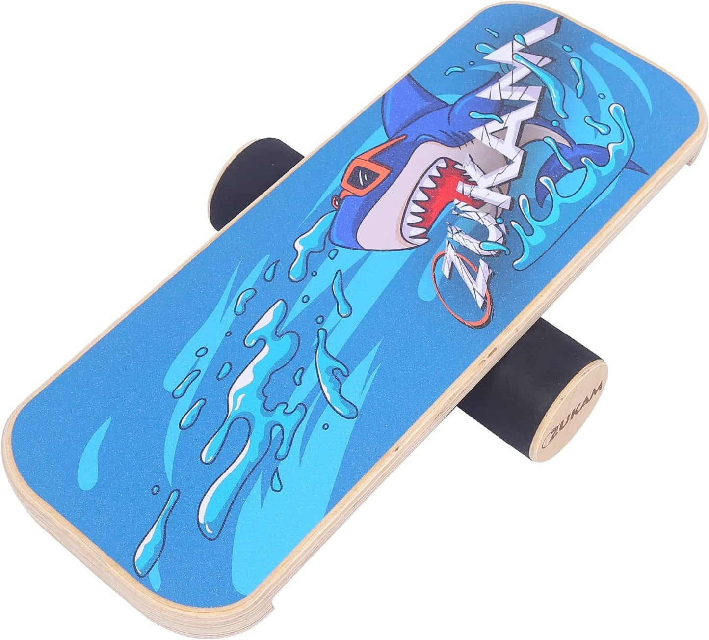 ZUKAM Balance Board Trainer, Wooden Balancing Board with Workout Guide to Exercise and Build Core Stability, Wobble Board for Skateboard, Hockey, Snowboard & Surf Training