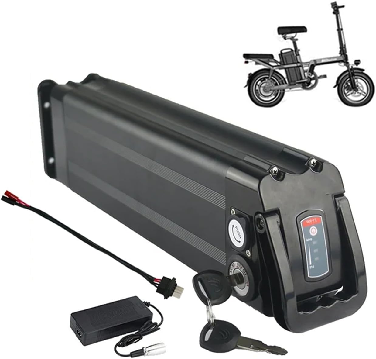 36V/48V 13AH /15AH/ 18AH/21AH Silver Fish Battery,36V/48V Electric Bicycle Conversion Kit Battery,with 42V/54.6V Charger,for 1000W 750W 500W 350W 250W Motor,36v,15Ah