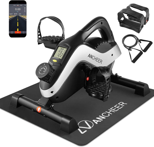 Under Desk Bike Pedal Exerciser, ANCHEER Magnetic Mini Exercise Bike - $65