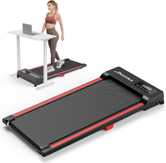 Walking Pad, Rockvale Under Desk Treadmill for Home Office, Portable Mini Treadmill - $115