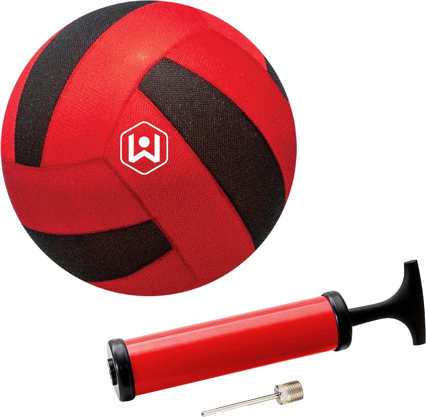 Amazon Exclusive Updated Volleyball-Supersized Soccer Ball Outdoor Sport Tailgate Backyard Beach Game Fun for All, Red