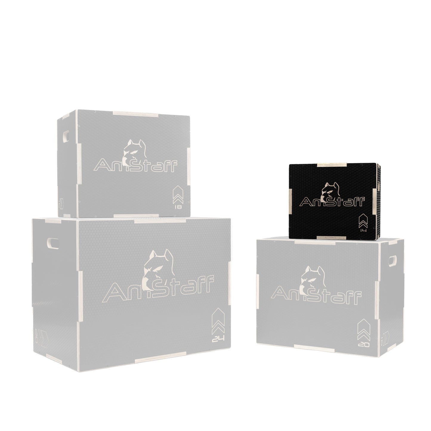 AmStaff Fitness 3-in-1 Non-Slip Wood Plyometric Box