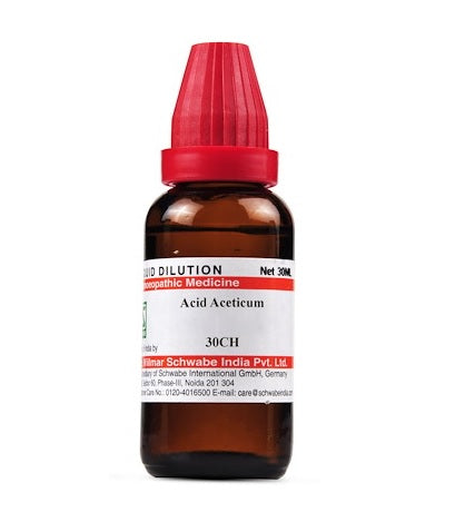 Acidum Aceticum Homeopathy Dilution 6C, 30C, 200C, 1M, 10M