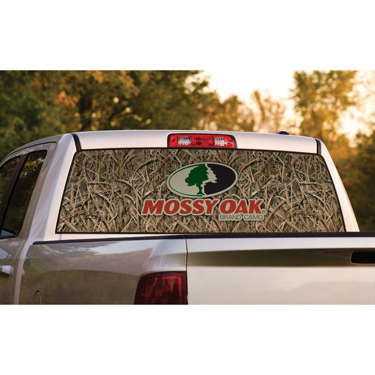 Window Graphic with Mossy Oak Camo & Logo - Medium - Shadow Grass Blades