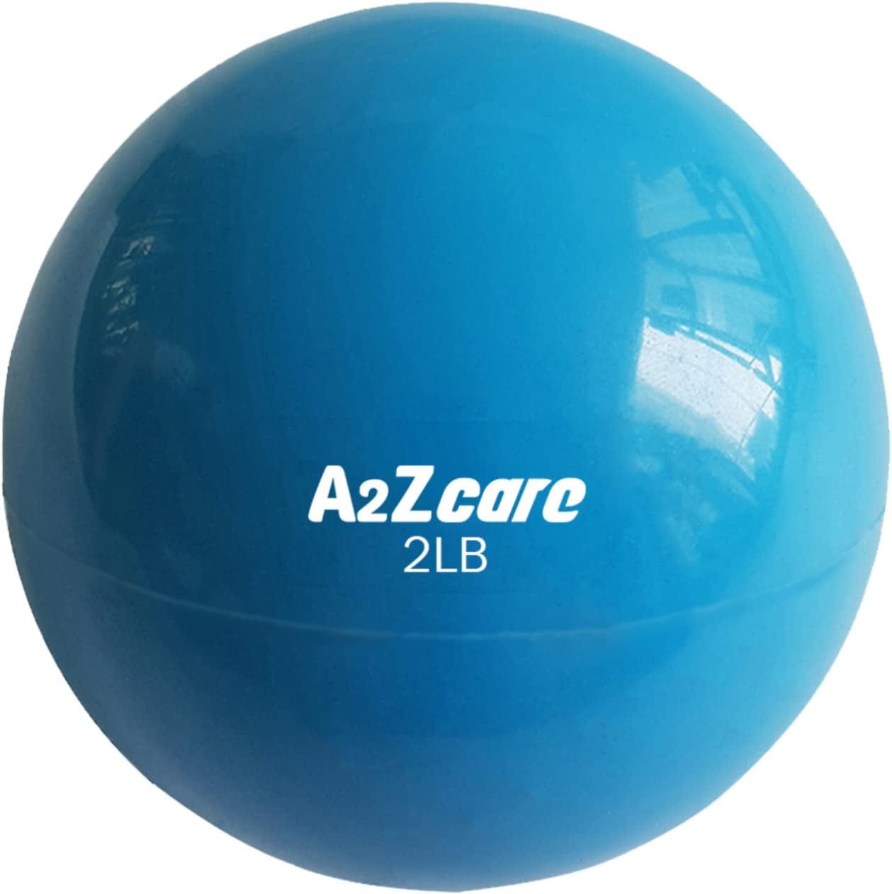 A2ZCARE Toning Ball - Weighted Toning Exercise Ball - Soft Weighted Medicine Ball for Pilates, Yoga, Physical Therapy and Fitness