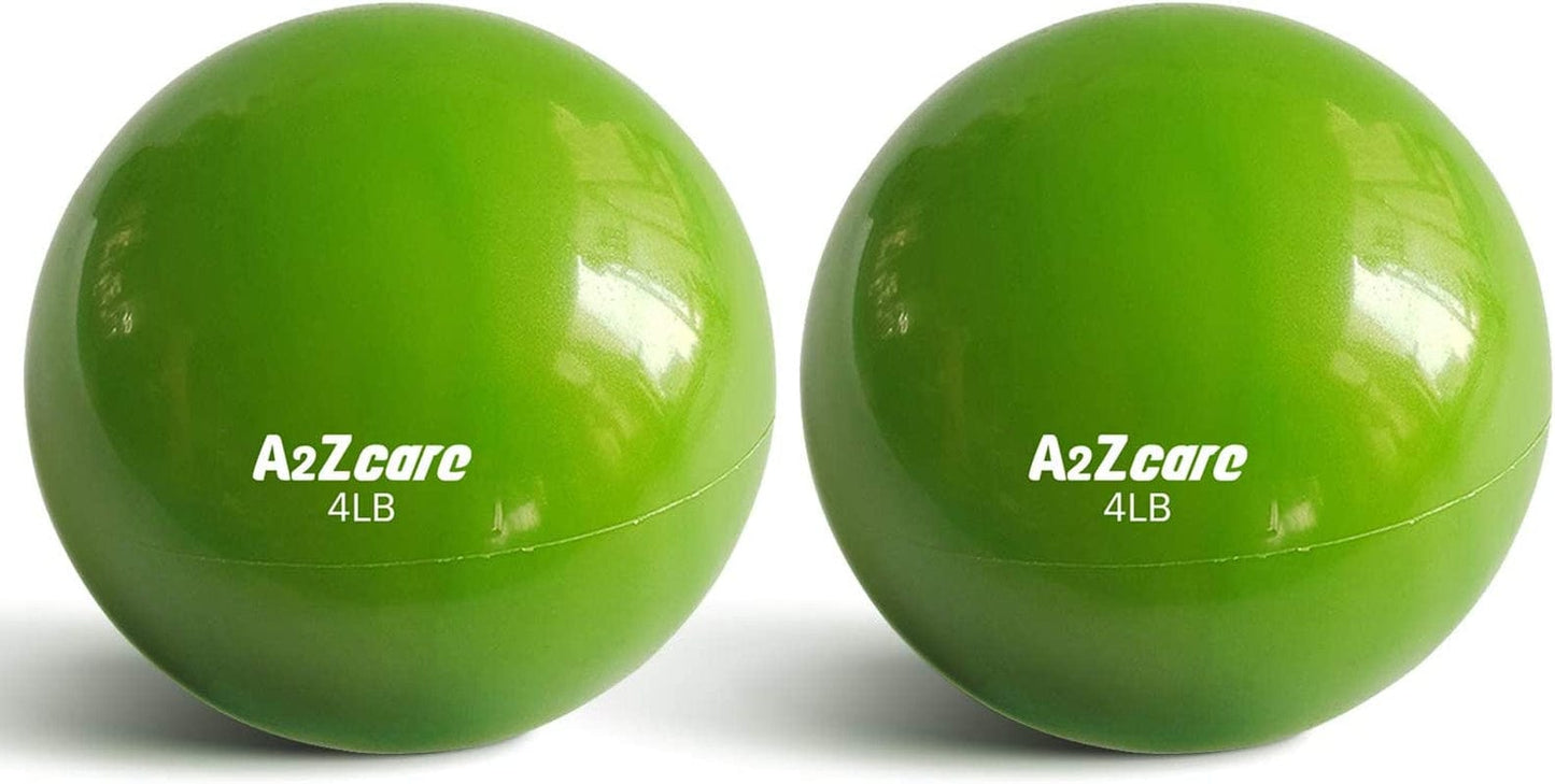 A2ZCARE Toning Ball - Weighted Toning Exercise Ball - Soft Weighted Medicine Ball for Pilates, Yoga, Physical Therapy and Fitness