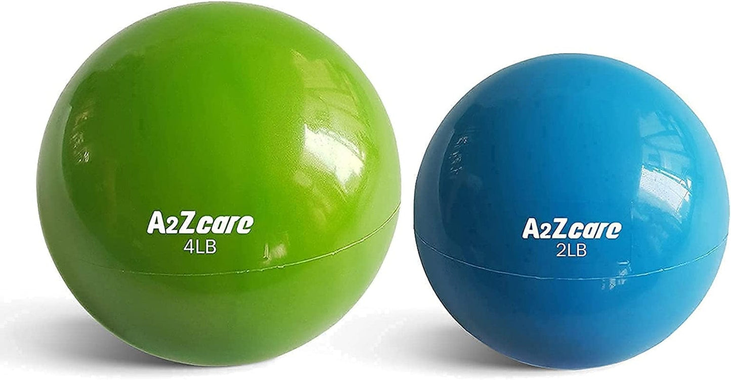 A2ZCARE Toning Ball - Weighted Toning Exercise Ball - Soft Weighted Medicine Ball for Pilates, Yoga, Physical Therapy and Fitness