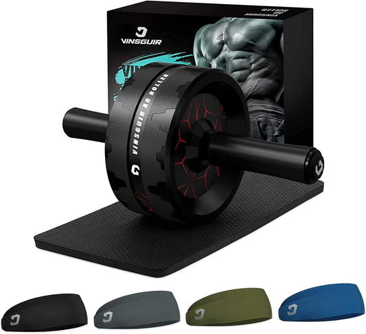 Ab Roller Wheel, Abs Workout Equipment for Abdominal & Core Strength Training, Exercise Wheels for Home Gym Fitness, Ab Machine with Knee Pad Accessories