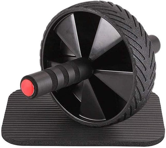 Ab Roller Wheel, Abs Workout Equipment for Abdominal & Core Strength Training, Exercise Wheels for Home Gym Fitness, Ab Machine with Knee Pad Accessories, Black, 13.3 X 7.6 X 7.6 Inches