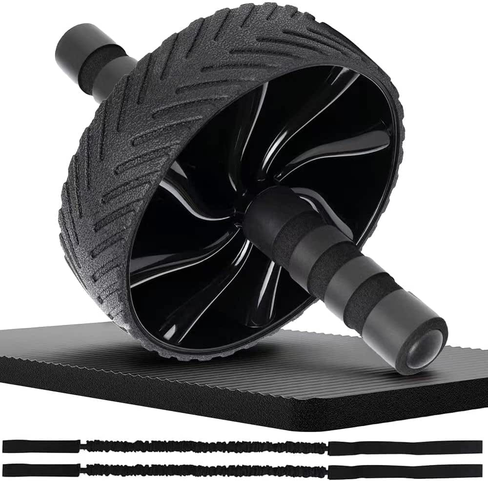Ab Roller Wheel Kit for Beginner Abs,Home Gym Core Strength Training Equipment for Abdominal Roller with Wider Thicker Handles,Wheels Sets for Men&Women from Beginning to Advanced Workout Fitness-Durable Versatility-2023 Upgraded