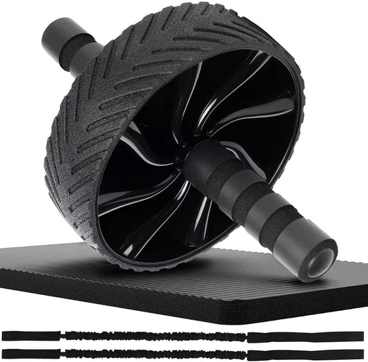 Ab Roller Wheel Kit for Beginner Abs,Home Gym Core Strength Training Equipment for Abdominal Roller with Wider Thicker Handles,Wheels Sets for Men&Women from Beginning to Advanced Workout Fitness-Durable Versatility-2023 Upgraded