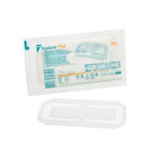 3M Tegaderm Film Dressing with Non Adherent Pad: 3.5" X 8", Waterproof, Sterile