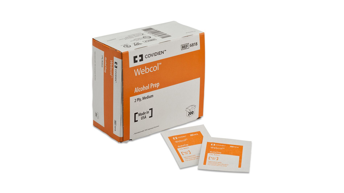 Webcol Alcohol Prep Pad Medium Case of 4000 31689963