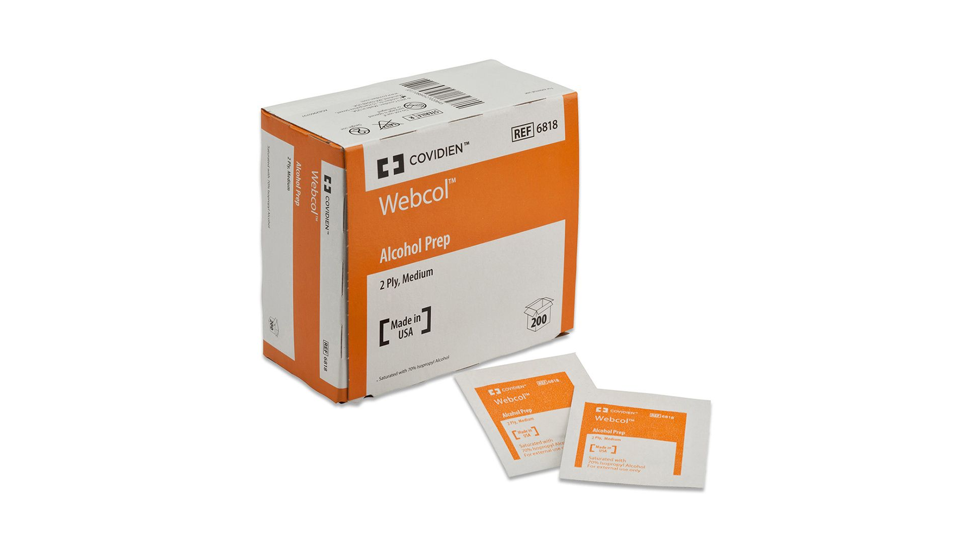 Webcol Alcohol Prep Pad Medium Case of 4000 31689963