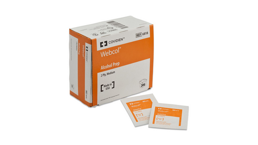 Webcol Alcohol Prep Pad Medium Case of 4000 31689963