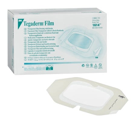 3M Tegaderm 1621 Transparent Film Dressing Box of 50