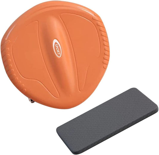 TRB Ab Machines for Home Abdominal Training, Ab Wheel Roller with Knee Mat Home Exercise Equipment for Men & Women, Sliding Disc Silent Infinity Hoop Exercise with 4 Wheel (Color : Orange)