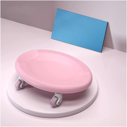 TRB Ab Roller Wheel for Men and Women, Ab Machine Exercise Equipment Ab Wheel Roller with Knee Mat, Home Workout Equipment Sliding Disc Fitness Mute Gym Equipment for Adults (Color : Pink)