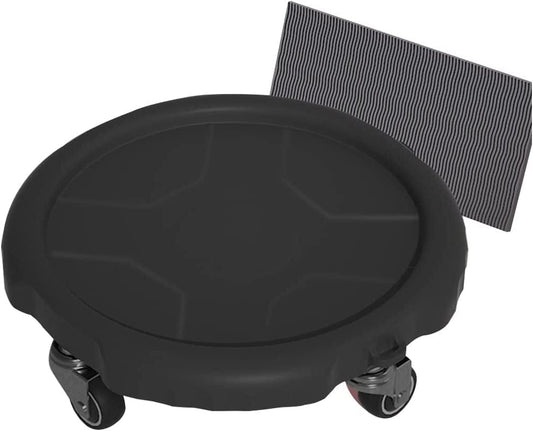 TRB Ab Wheel Roller with Knee Mat, Exercise Equipment Ab Roller Side Shaper Ab Machine for Home, Infinity Hoop Workout Sliding Disc Fitness Mute Gym Equipment for Adults (Color : Black)