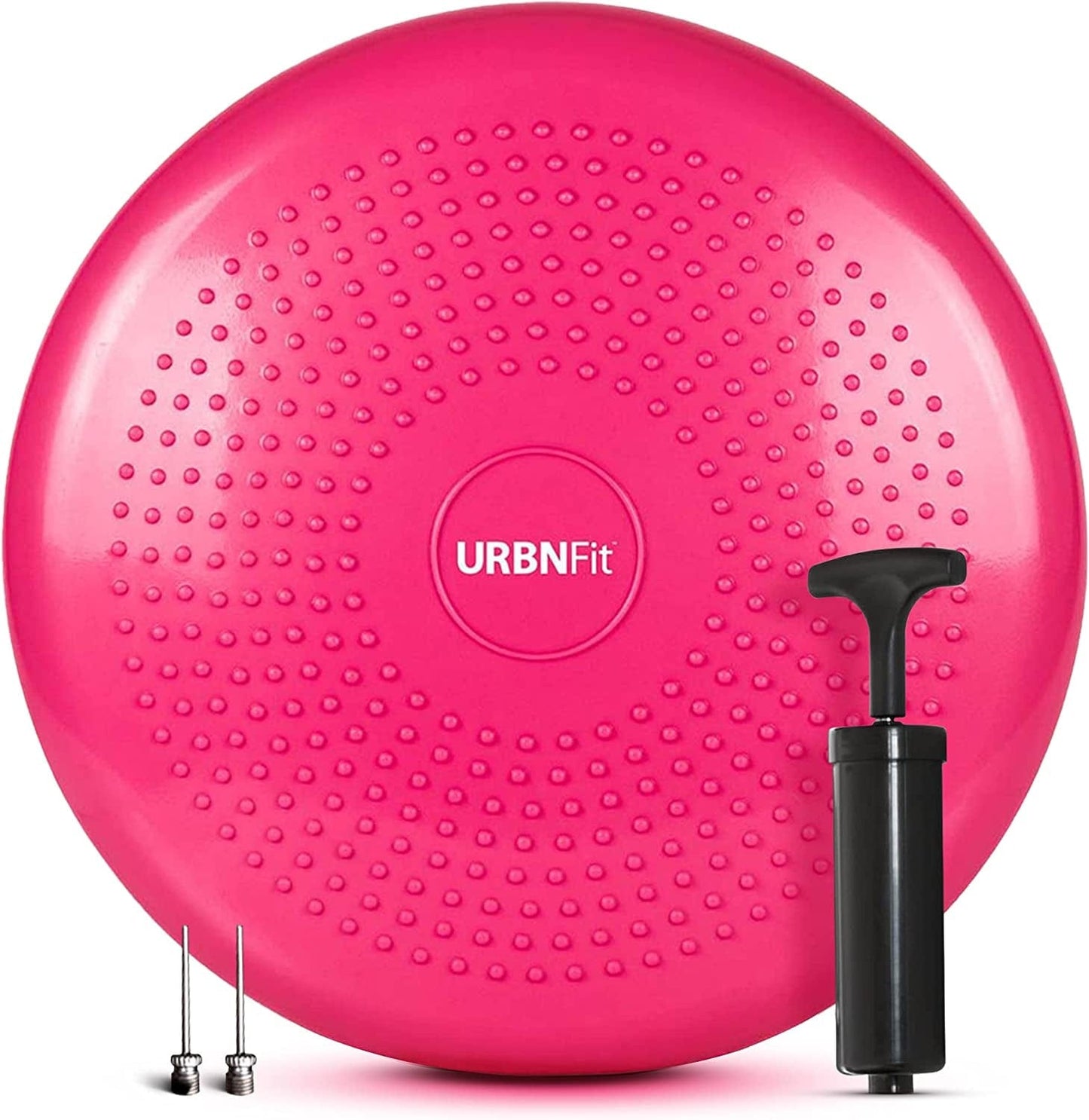 Urbnfit Wobble Cushion - Balance Disc for Core Stability, Strengthening, Physical Therapy Exercise, Office Chair or Kids Classroom - Sensory Wiggle Seat Pad W/ Air Pump