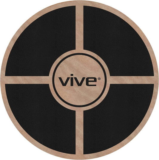 Vive Fit Balance Board - Wooden Self Balancing Wobble Platform - Wood Twist Trainer for Fit Abs, Arms, Legs, Core Tone, Surf, Skateboard, Gymnastics, Ballet, Exercise, Physical Therapy, and Kids