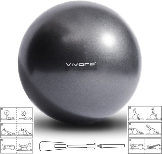 Vivora Exercise Ball Chair (65Cm and 75Cm) Workout Guide Hand Pump, Stability Fitness, Balance Yoga - Professional anti Burst Gym Equipment, Core Therapy Pregnancy Birthing Ball Quality & Strength