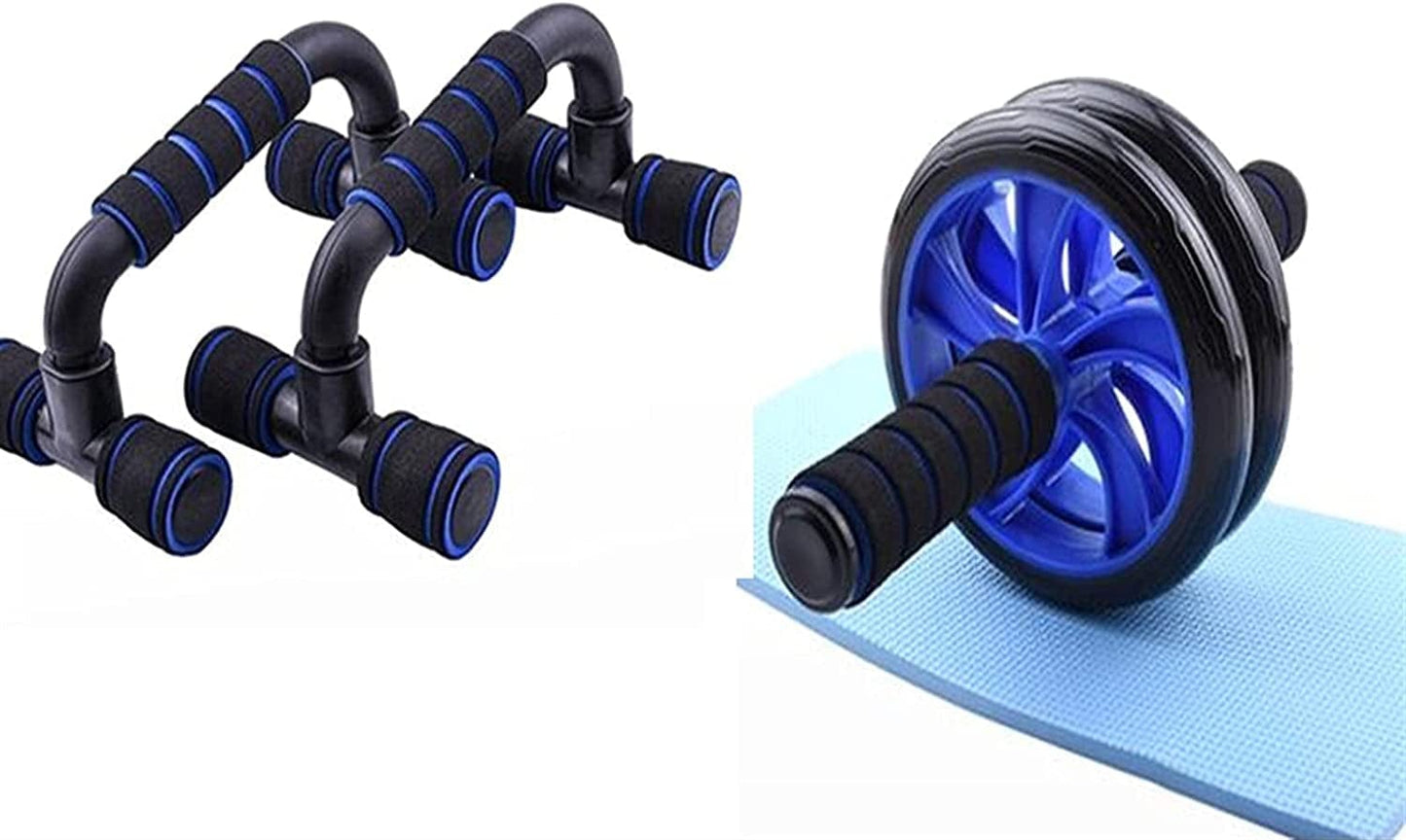 WAGLOS Jump Rope Resistance Bands Push up Stand Bar Abdominal Wheel AB Roller Grip Strength Home Gym Abdominal Muscle Training Fitness Home Gym Abdominal Training Roller (Color : Orange)