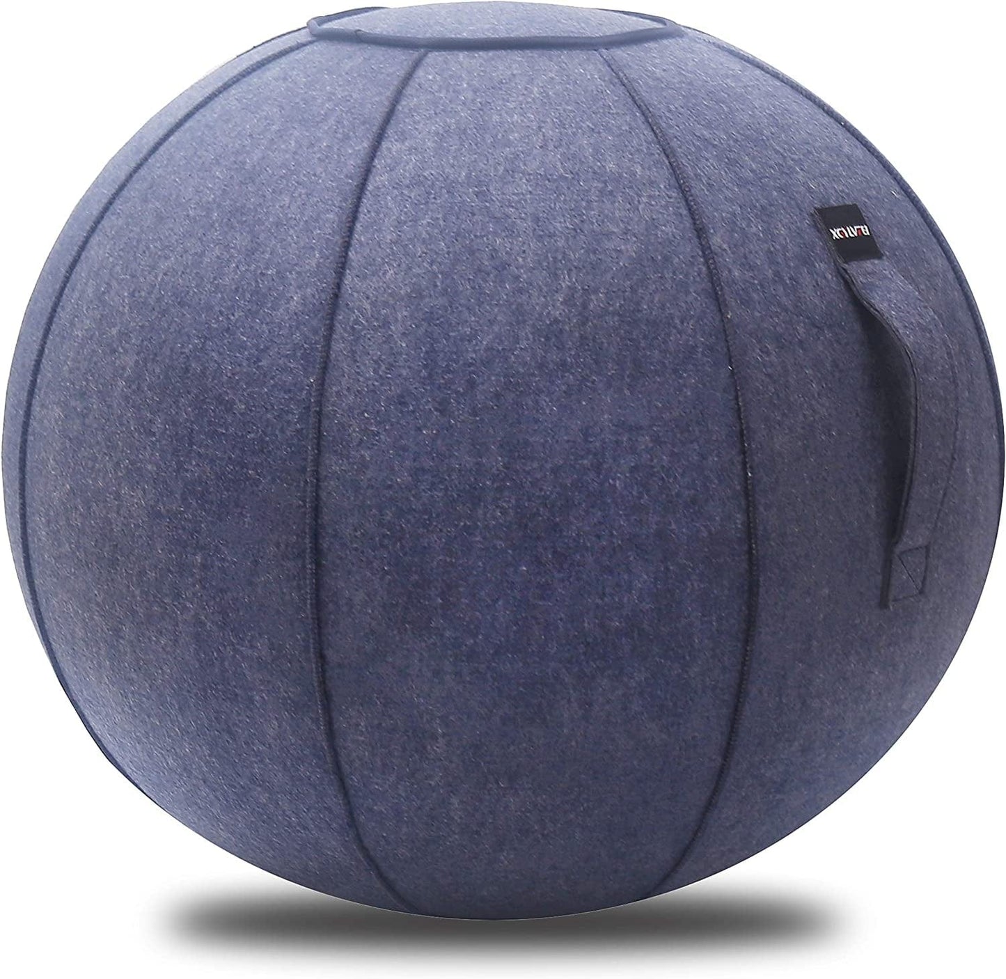 XGYLVFEI 65Cm Sitting Ball Chair for Office, Dorm, and Home, Pilates Exercise Yoga Ball with Cover, Lightweight Self-Standing Ergonomic Posture Activating Exercise Ball Solution with Handle and Pump