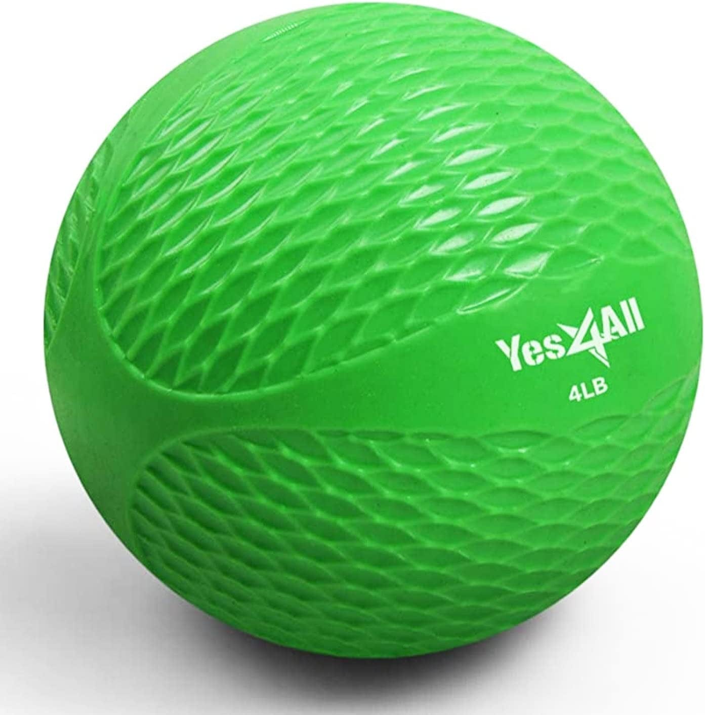 Yes4All Toning Ball (Marble/Diamond Grip/Smooth) - Soft Weighted Medicine Ball for Pilates, Yoga and Fitness
