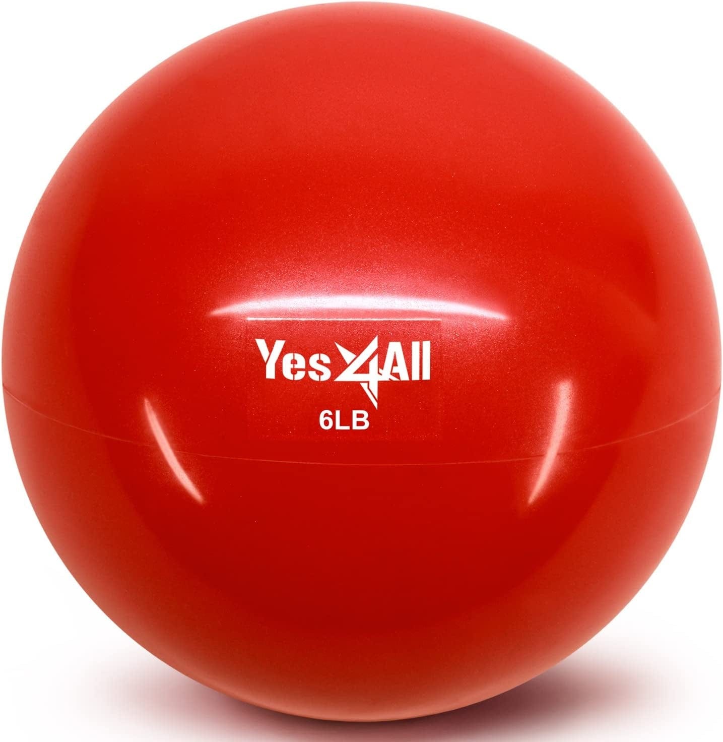 Yes4All Toning Ball (Marble/Diamond Grip/Smooth) - Soft Weighted Medicine Ball for Pilates, Yoga and Fitness