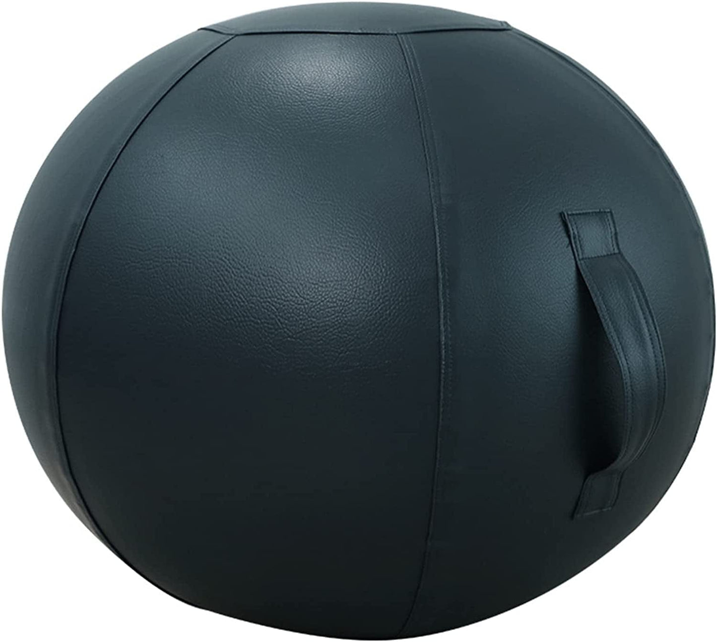 Yoga Ball Chair with Stability Ball Cover Pilates Exercise Ball Chair for Office and Desk Ergonomic Posture Exercise Ball Seat with Handle and Pump,Dark Brown,29.5In
