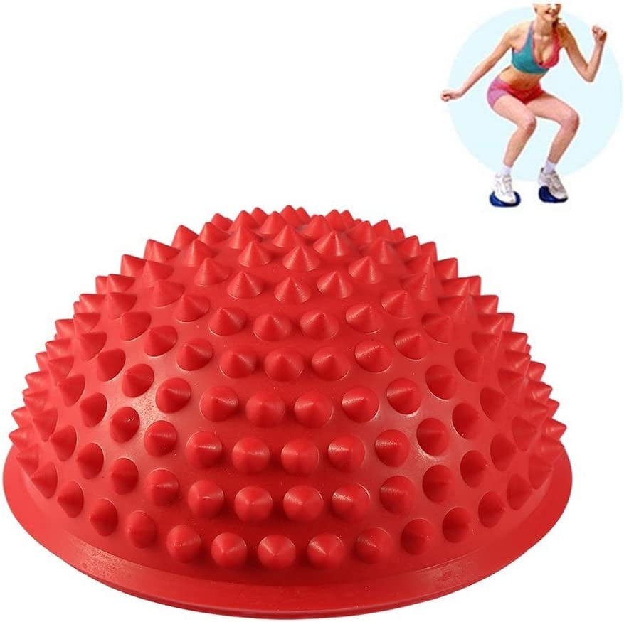 Zjchao 2 Pcs Yoga Half Ball Physical Fitness Appliance Exercise Balance Ball Massage Mat Exercise Stepping Stones Balance Pods Gym Yoga Pilates Ball
